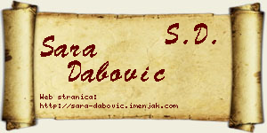 Sara Dabović vizit kartica